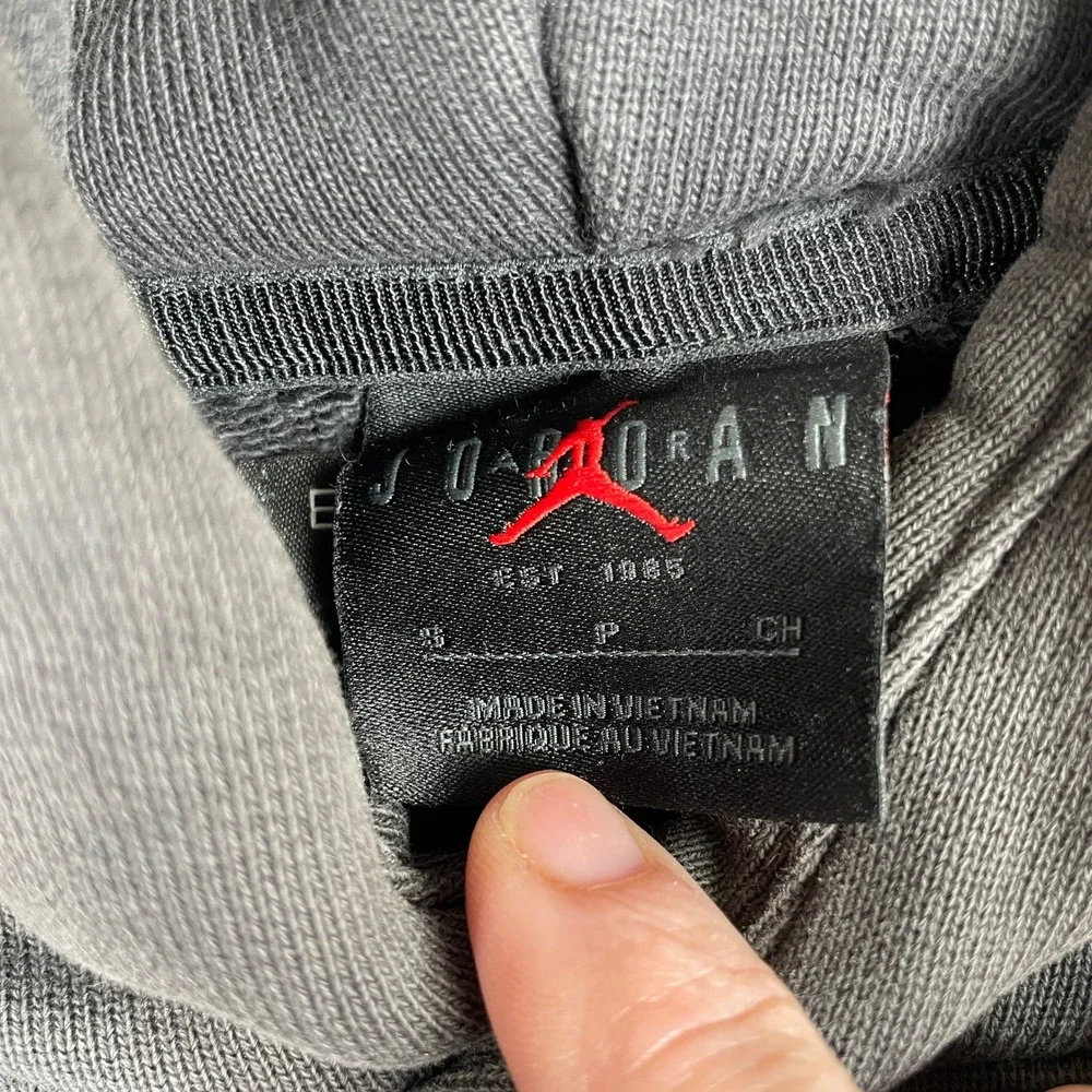 Jordan Hoodie Mens S Black Air Jordan Wordmark Fleece Pullover FJ1966-045